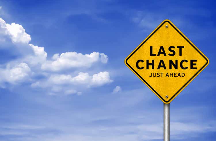 Last Chance - road sign message