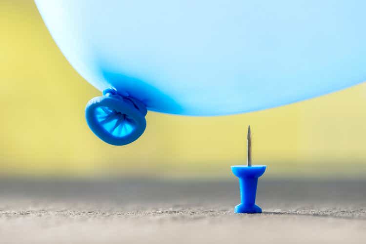 Burst your bubble thumbtack and balloon background