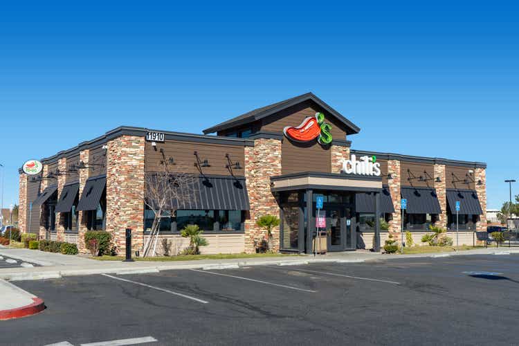 Chili’s restaurant exterior building in Victorville, CA