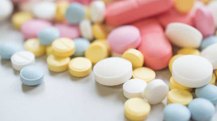 Sedative pills close-up painkiller tablets shot