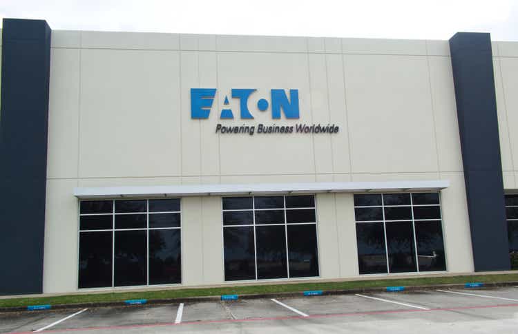Eaton Corporation office building exterior in Houston, TX.