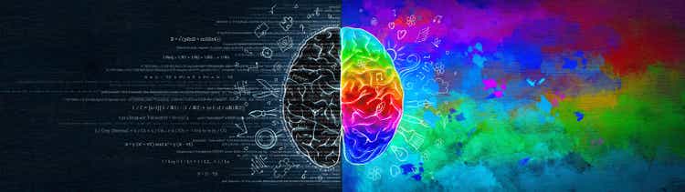 Differentiate between the right and left hemispheres of the brain. Analytical thinking and abstraction.