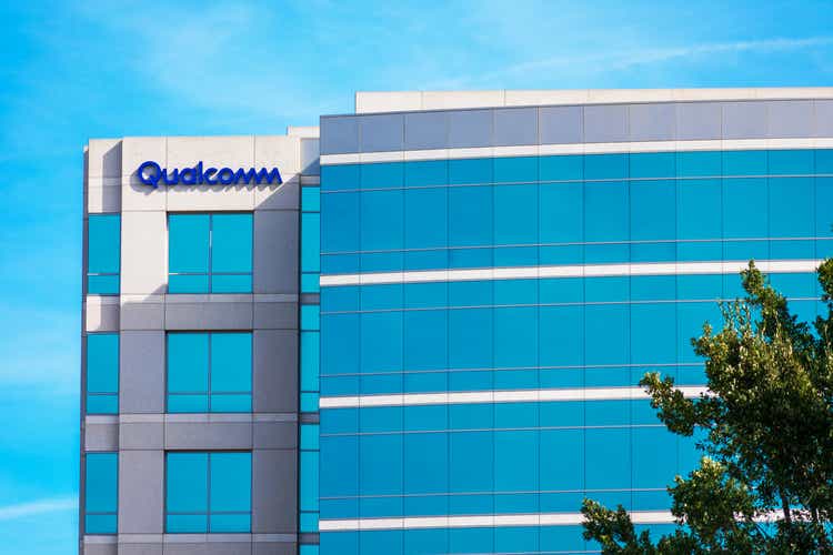 Qualcomm company office in Silicon Valley. Qualcomm Incorporated is an American multinational semiconductor and telecommunications equipment company