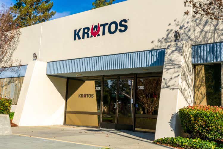 Kratos Defense and Security Solutions office facade of engineering services company in Silicon Valley