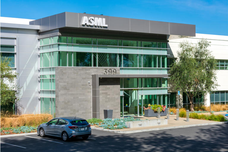 ASML headquarters in Silicon Valley. ASML, a Dutch company, is the largest supplier in the world of photo-lithography systems for the semiconductor industry