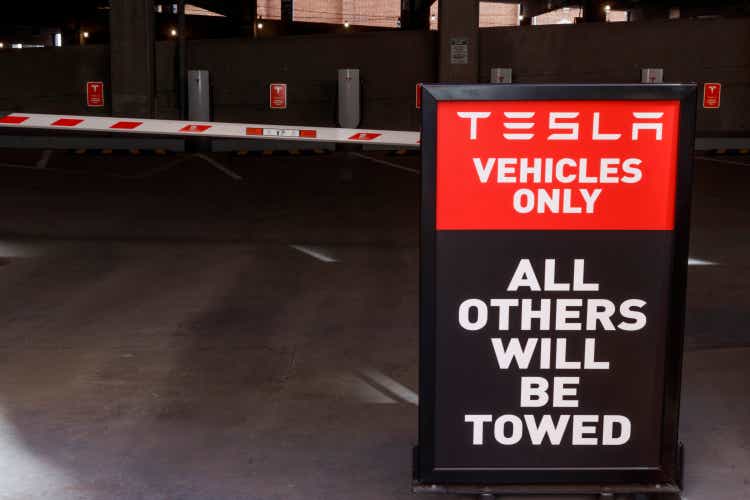 Tesla electric vehicle parking. Tesla EV Model 3, S and X are a key to a cleaner and greener environment