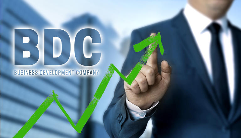 BDC concept is shown by businessman.