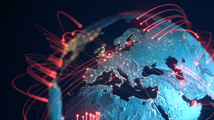 Global Connection Lines - Data Exchange, Pandemic, Computer Virus