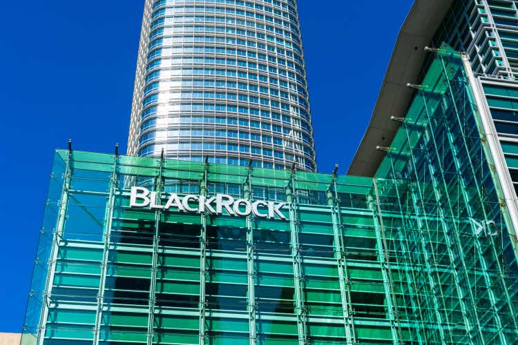 BlackRock financial investment management corporation office building in Silicon Valley - San Francisco, California, USA - 2020
