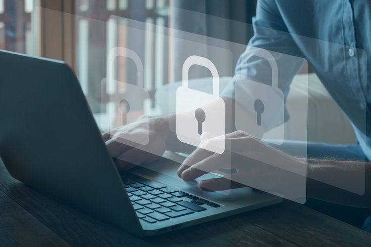 cyber security concept, data protection and secured internet access