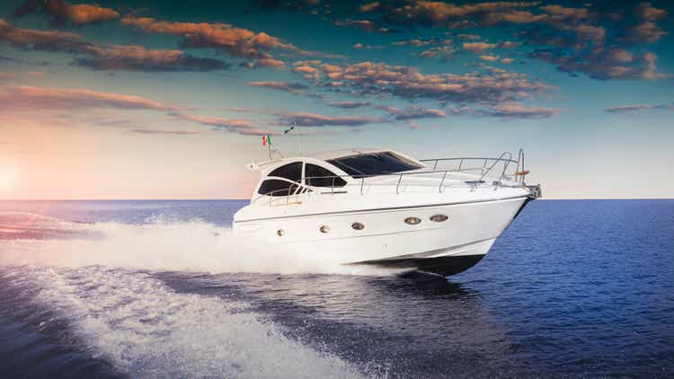 Luxurious motor boat