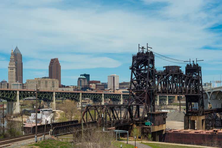 Cleveland Brücken und Skyline