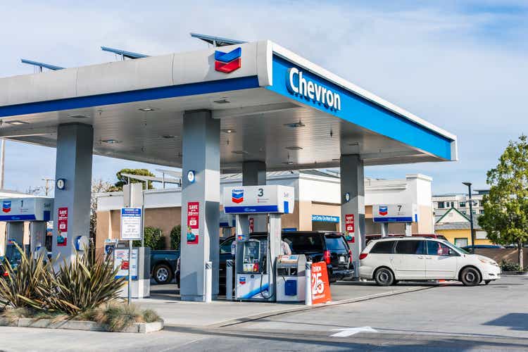 Chevron gas station in south San Francisco bay area
