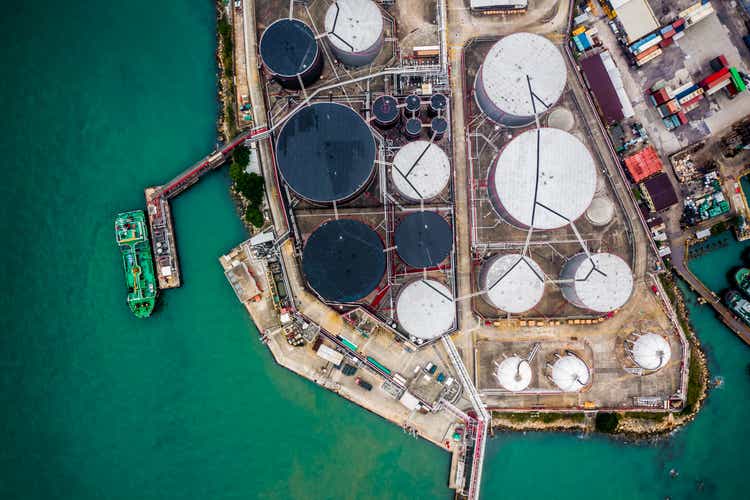 Aerial View of a Oil Refinery and Fuel Storage