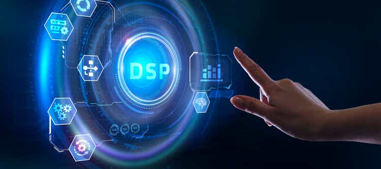 DSP - Demand Side Platform. Business, Technology, Internet and network concept.