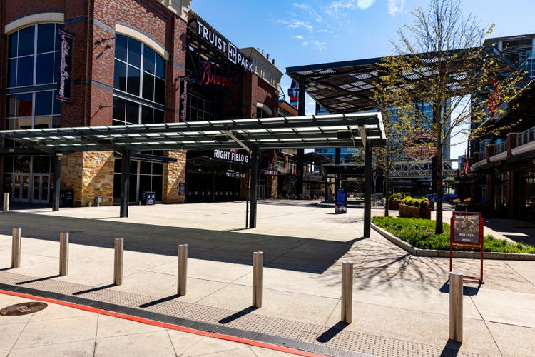 Truist Park Atlanta Braves Empty due to Coronavirus - Georgia