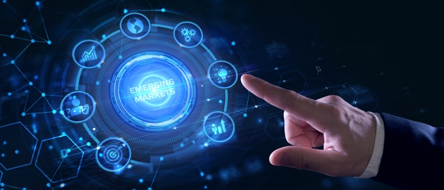Business, Technology, Internet and network concept. Digital Marketing content planning advertising strategy concept. Emerging markets