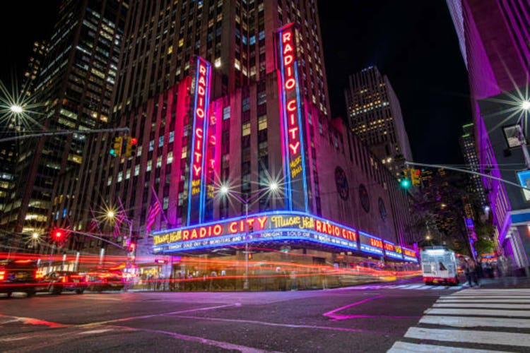 Traffic at Radio City Music Hall, Manhattan, New York City