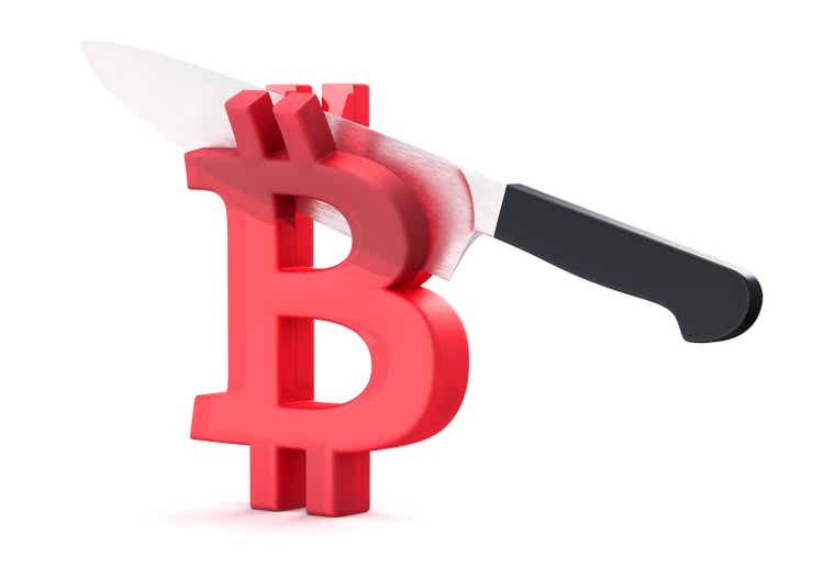 Bitcoin halving with a knife
