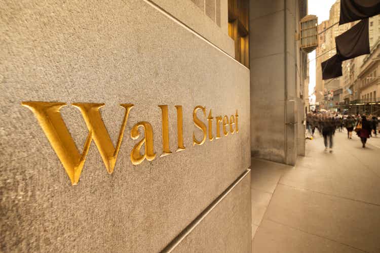 Unternehmen an der Wall Street in Manhattan