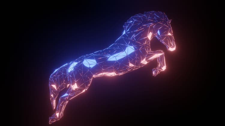 Horse polygon abstract
