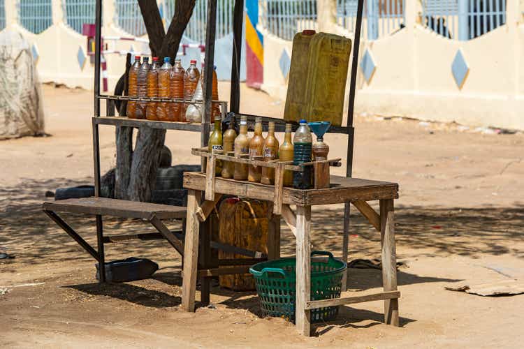 Typical micro gas (filling) station in rural Chad, Africa