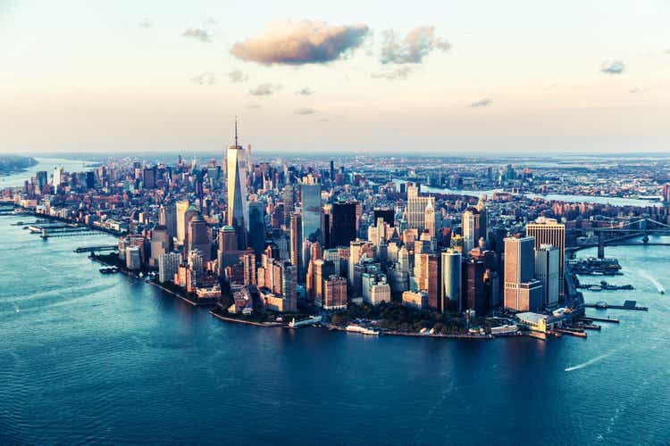 Aerial Views of Manhattan Island, New York - Cities under COVID-19 Series
