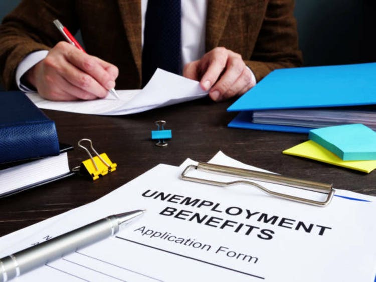 Manager and Unemployment benefits empty form.
