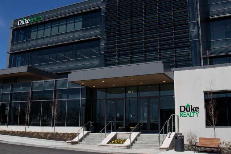 Duke Realty corporate headquarters. Duke Realty owns and operates more than 149 million square feet of logistics properties.