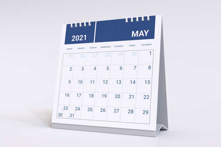 3D Rendering - Calendar for May 2021