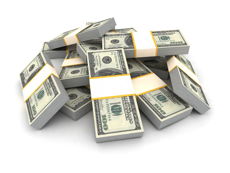 Stack of Dollar Bills.