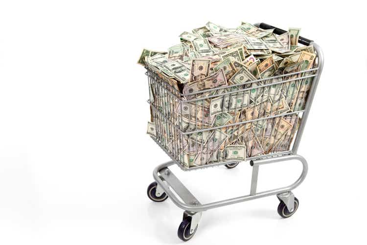 Shopping Basket Full of Money