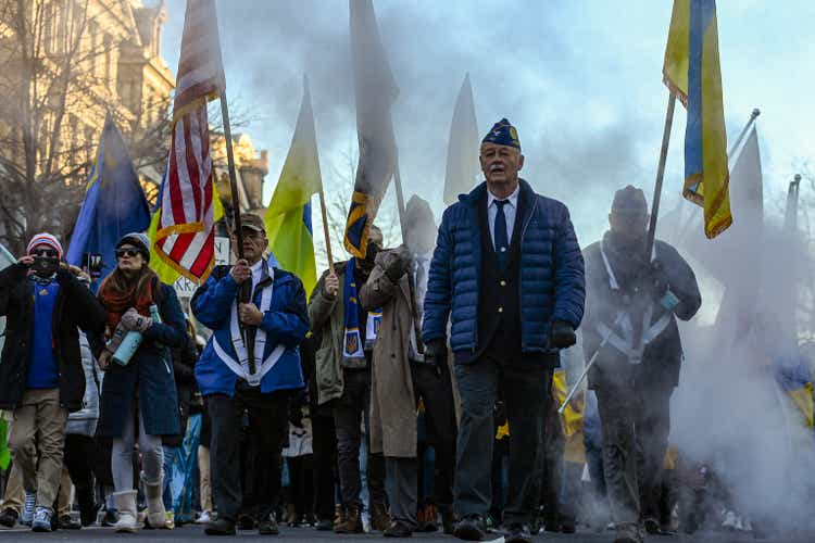 Марш против российской агрессии против Украины прошел в Вашингтоне