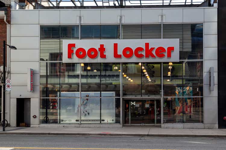 Foot Locker store on bloor St in downtown Toronto.
