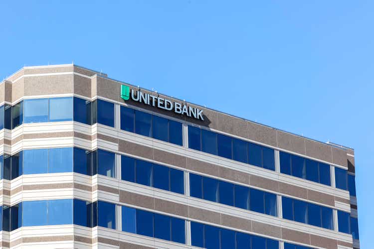 United Bank sign on the building in Washington, DC, USA.
