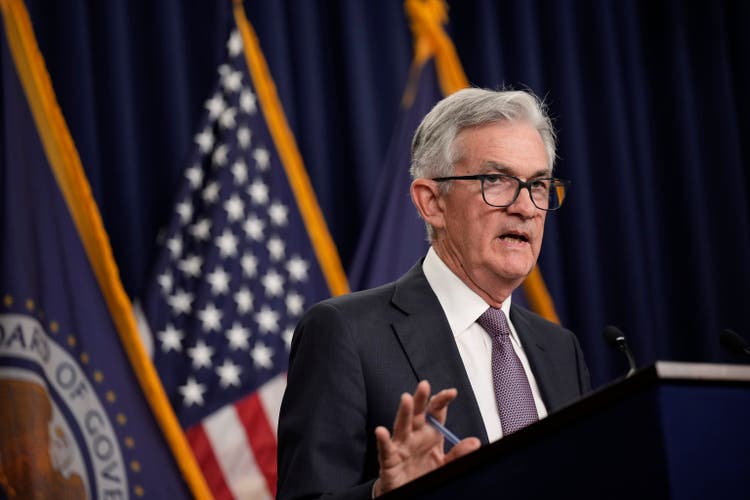 Federal Reserve Chair Powell Holds Press Conference On Interest Rate Announcement