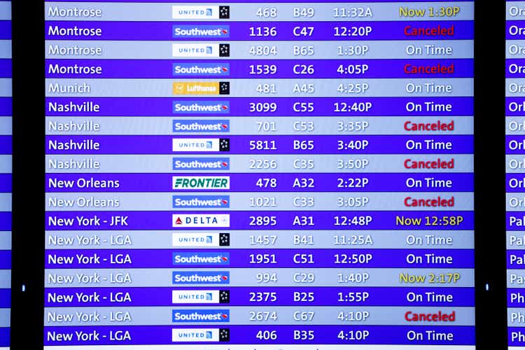 Southwest Airlines" Mass Cancellations Continue To Strand Travellers Nationwide