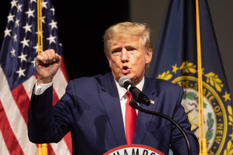 Former President Trump Speaks At New Hampshire Republican State Committee"s Annual Meeting