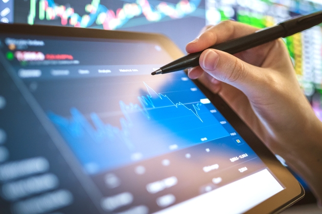 Investment business theme background stockmarket and finance business analysis stockmarket Stockmarket crash and Financial crisis recession