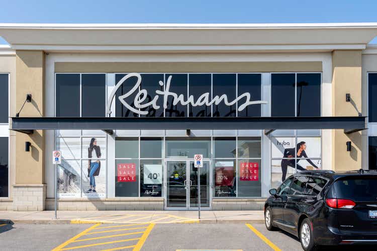 Reitmans revenue Canada 2022