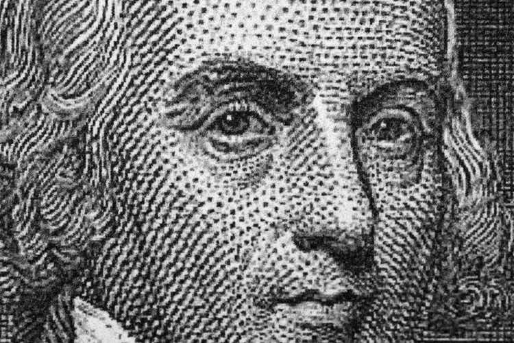 James Madison a closeup portrait from old Dollars