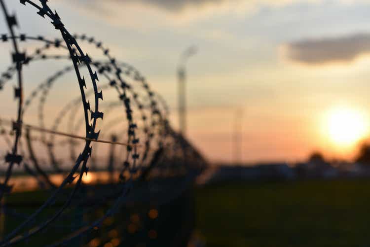 barbed wire fence