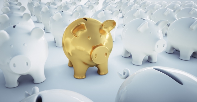 Golden piggy bank