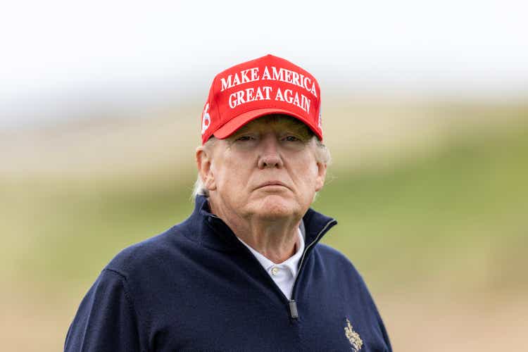 Former U.S. President Donald Trump Visits His Turnberry Golf Resort