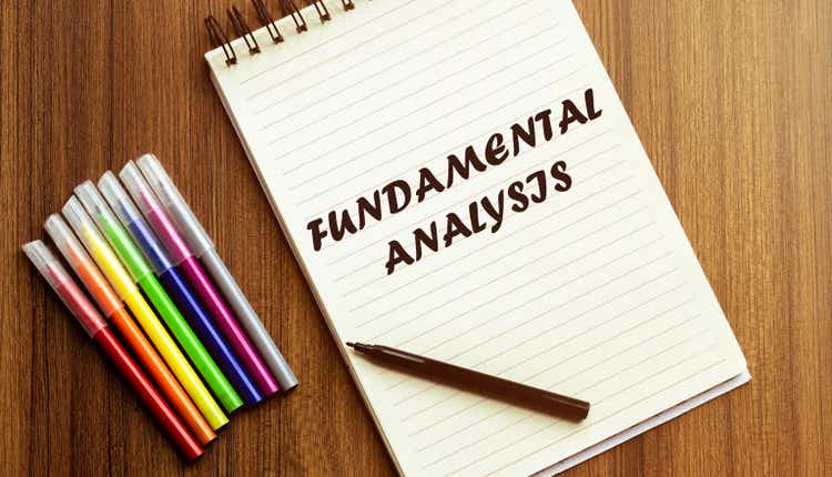 FUNDAMENTAL ANALYSIS. your future target searching, a marker, pen, three colored pencils and a notebook for writing