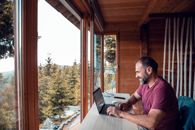 Man working from home