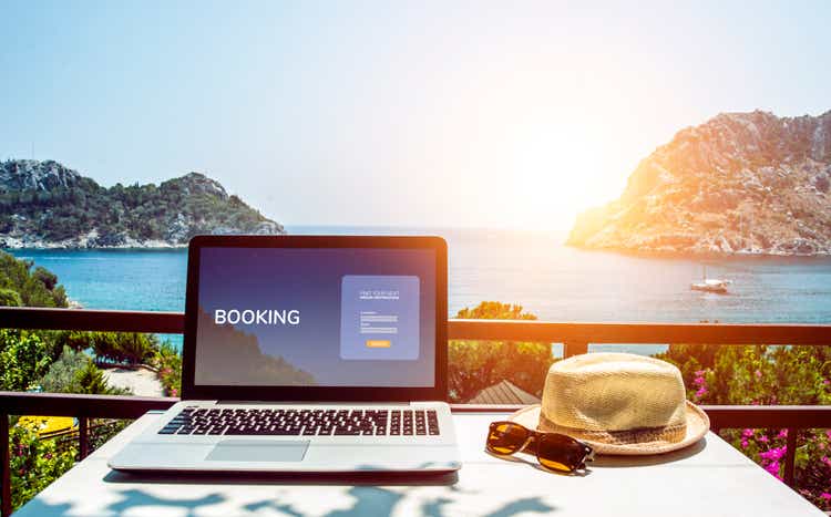 Travel booking web page concept. Booking on the internet.