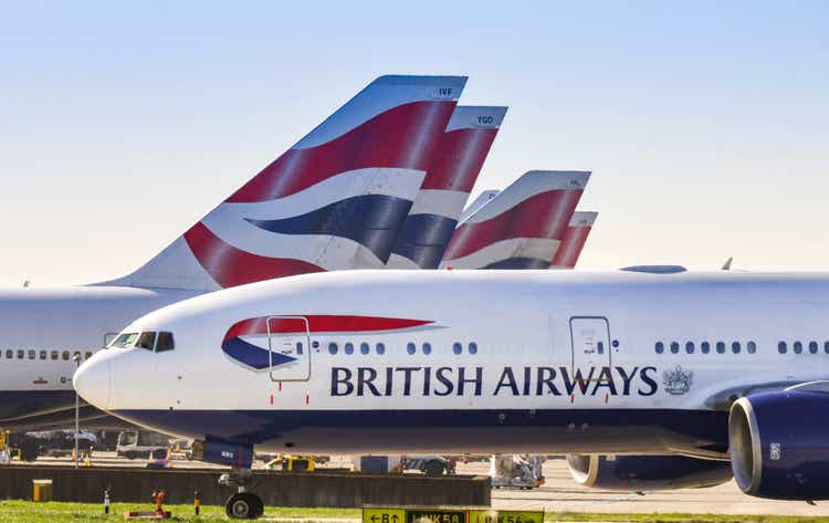 British Airways Boeing 777 preparing for departure