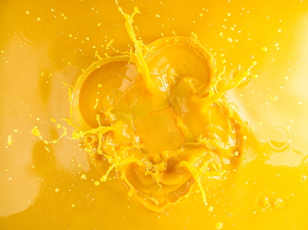 Orange juice splash