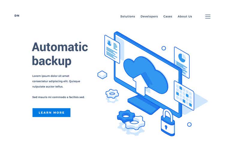 Web banner for innovative automatic backup technology